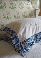 Blue Organic Cotton Poplin Pillowcase