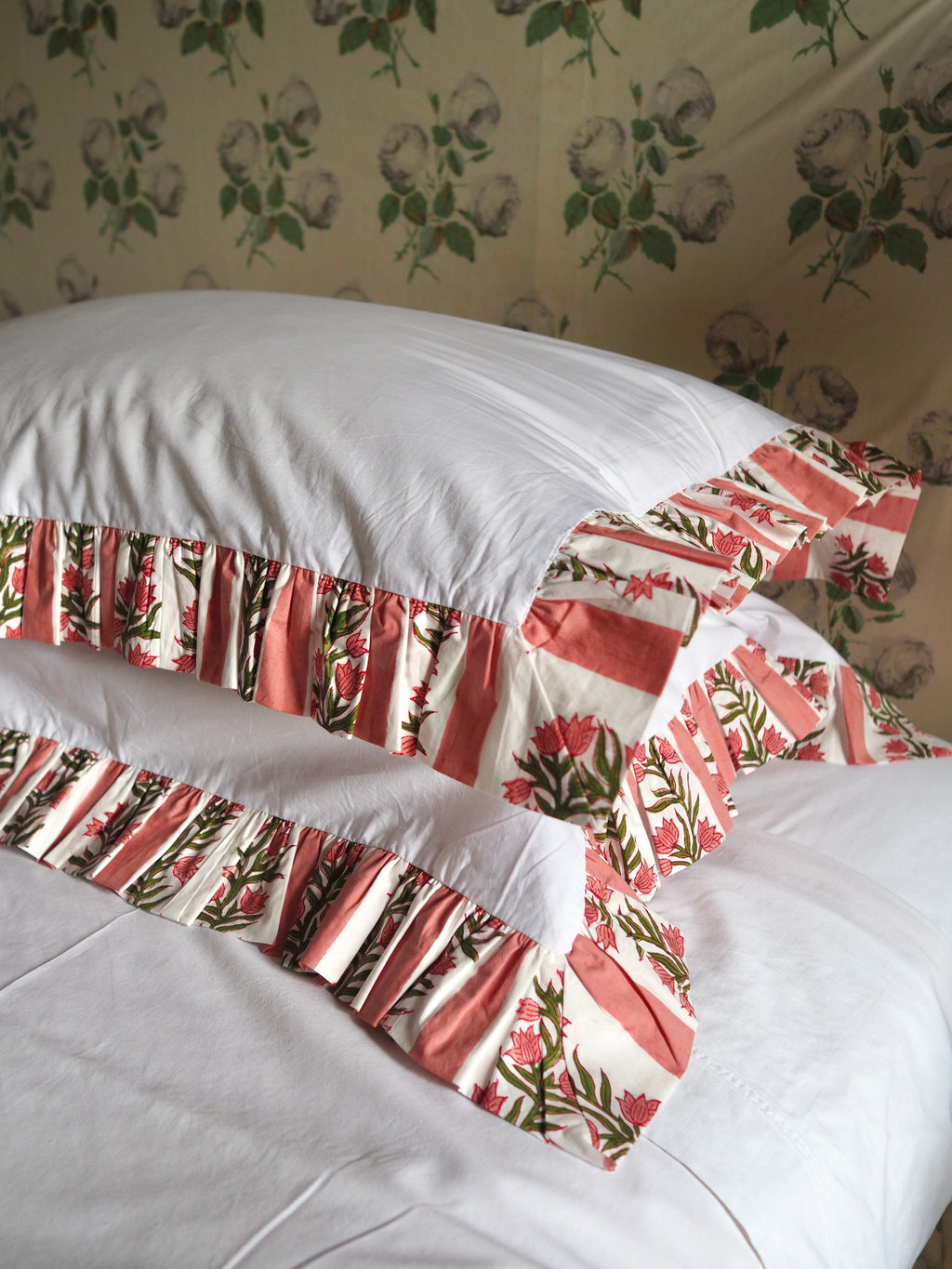 Terracotta Pink Organic Cotton Poplin Pillowcase
