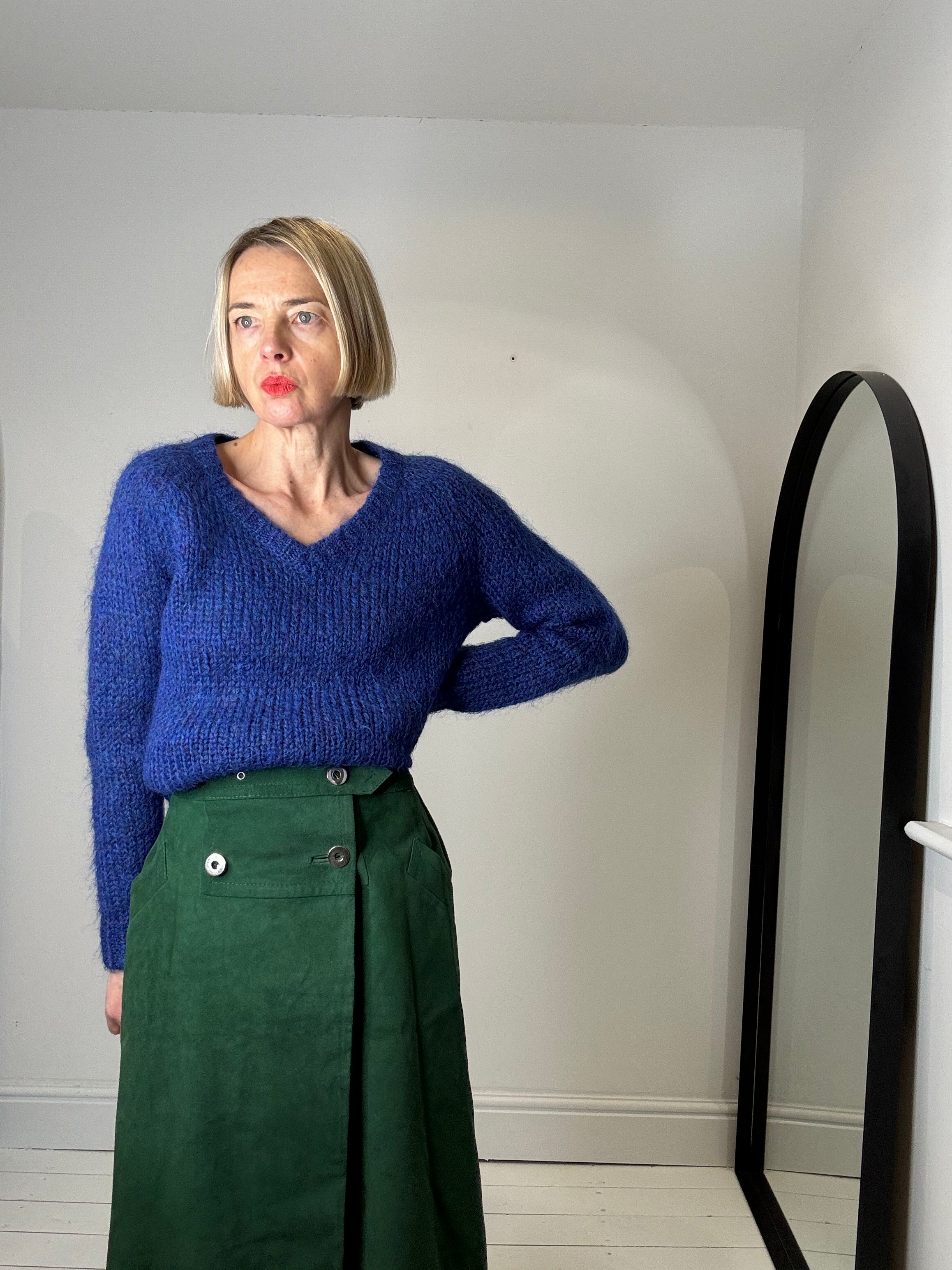 Vintage suede A line skirt