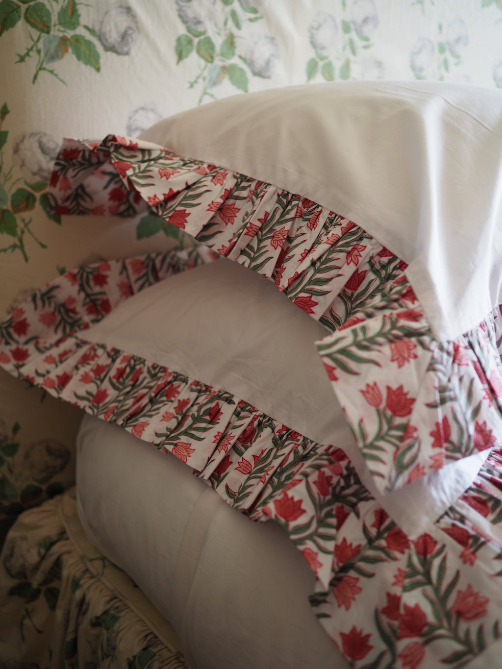 Floral Organic Cotton Poplin Pillowcase