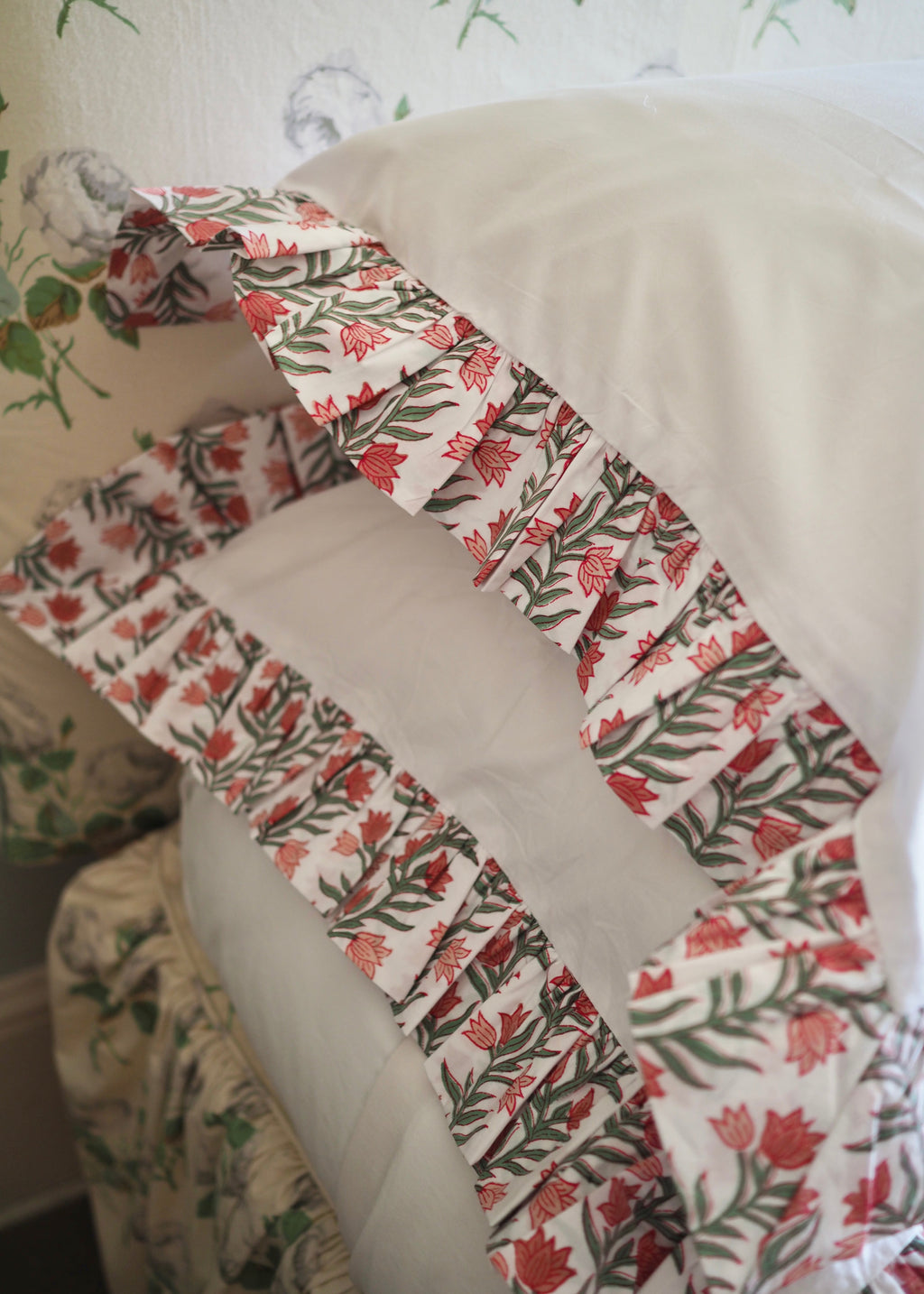 Floral Organic Cotton Poplin Pillowcase
