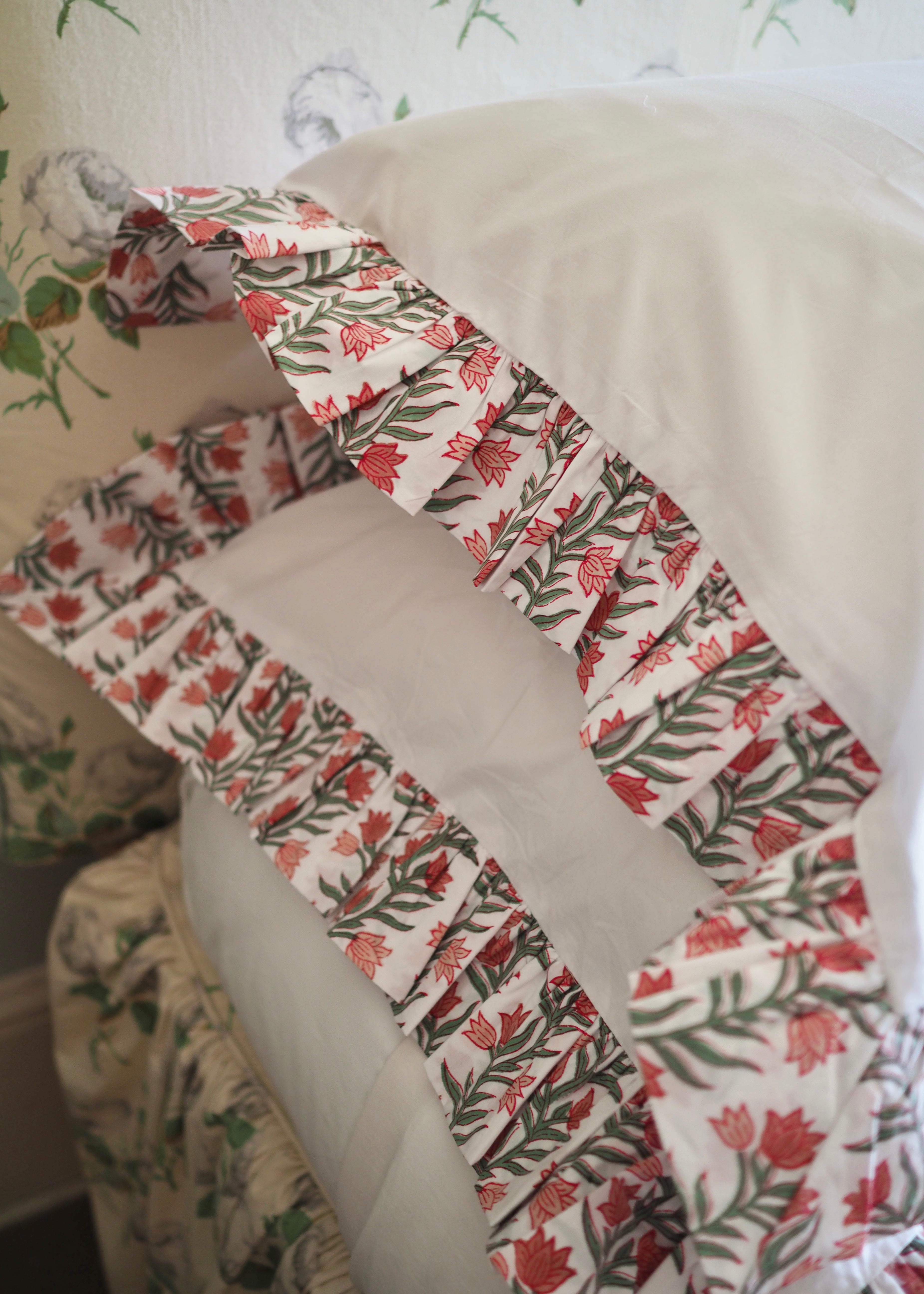 Floral Organic Cotton Poplin Pillowcase