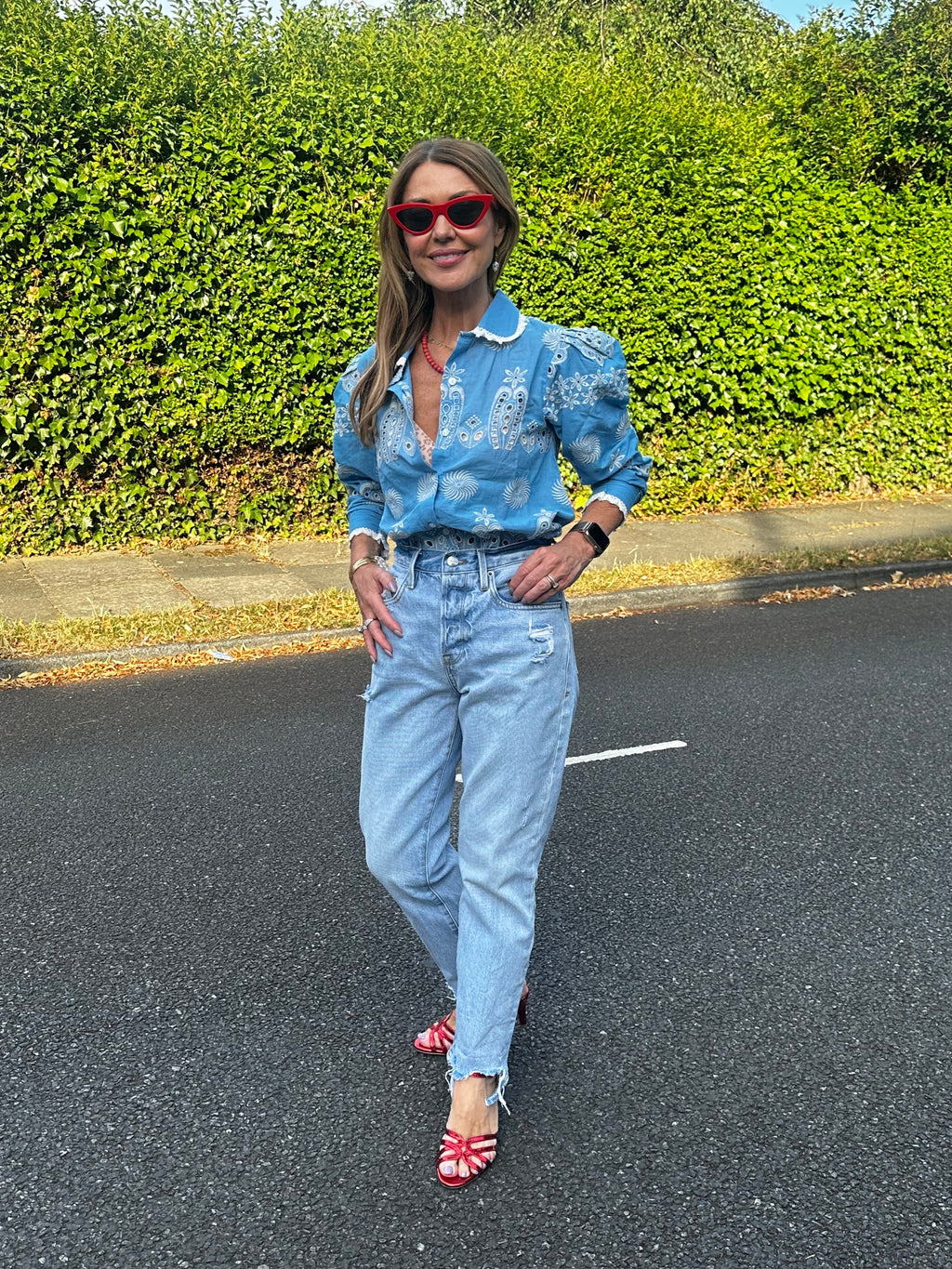 'SANI' BLOUSE IN CLOTTED CREAM