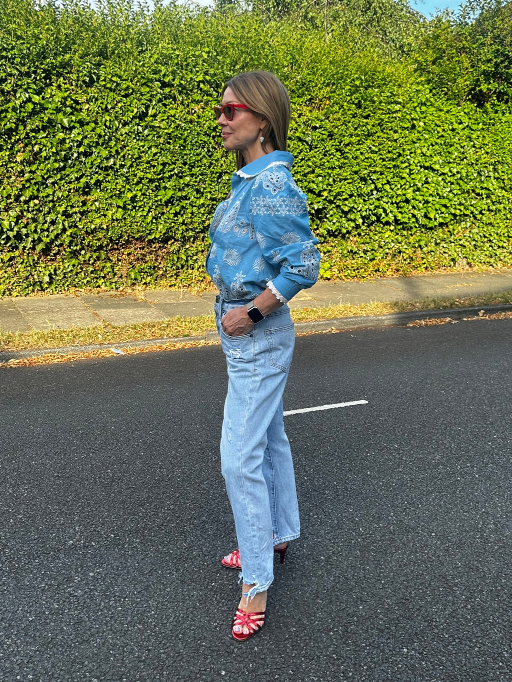 'SANI' BLOUSE IN CLOTTED CREAM