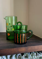 Nasturtium green recycled glass jug