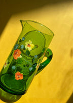 Nasturtium green recycled glass jug