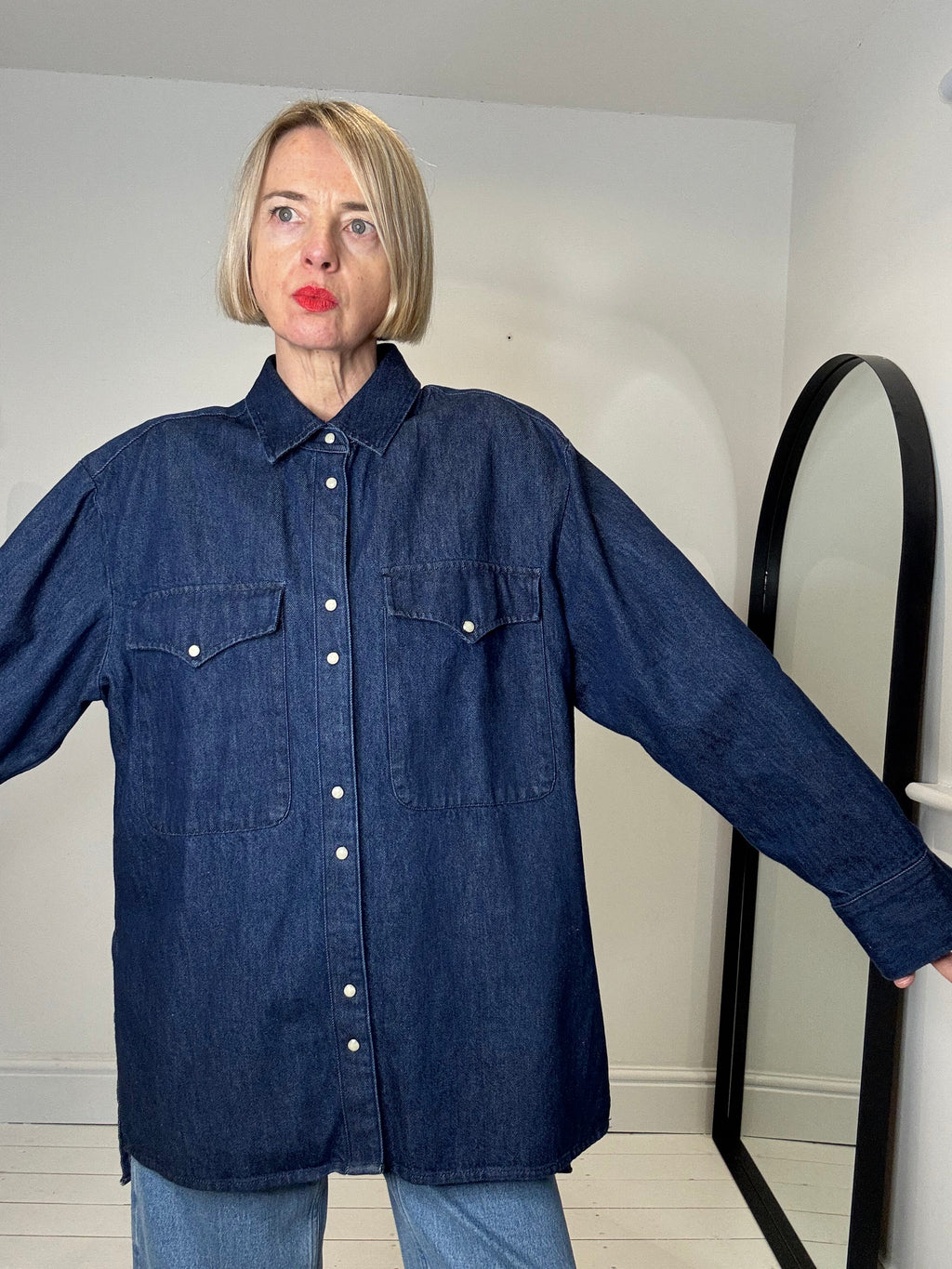 Dark denim shirt