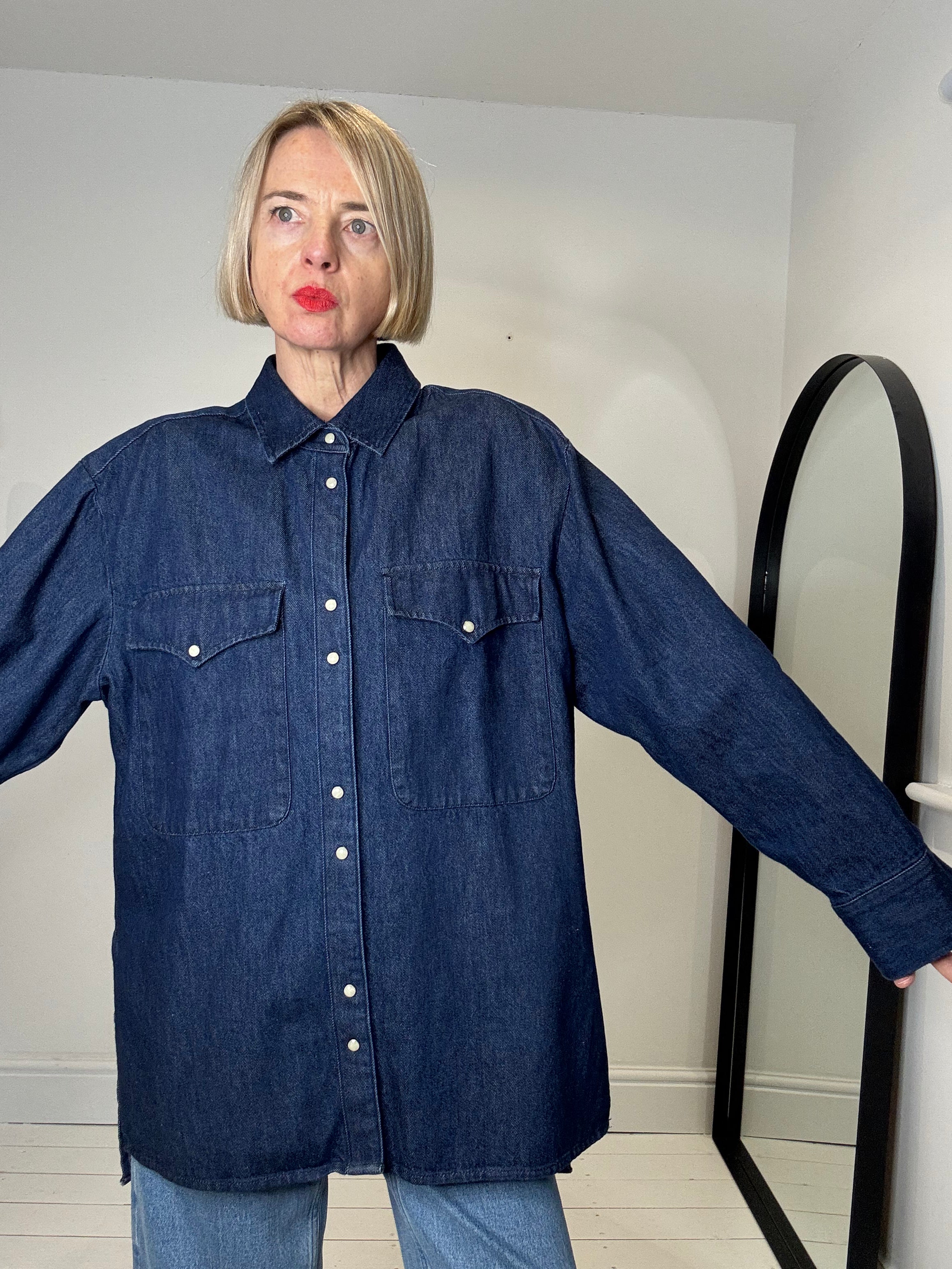 Dark denim shirt