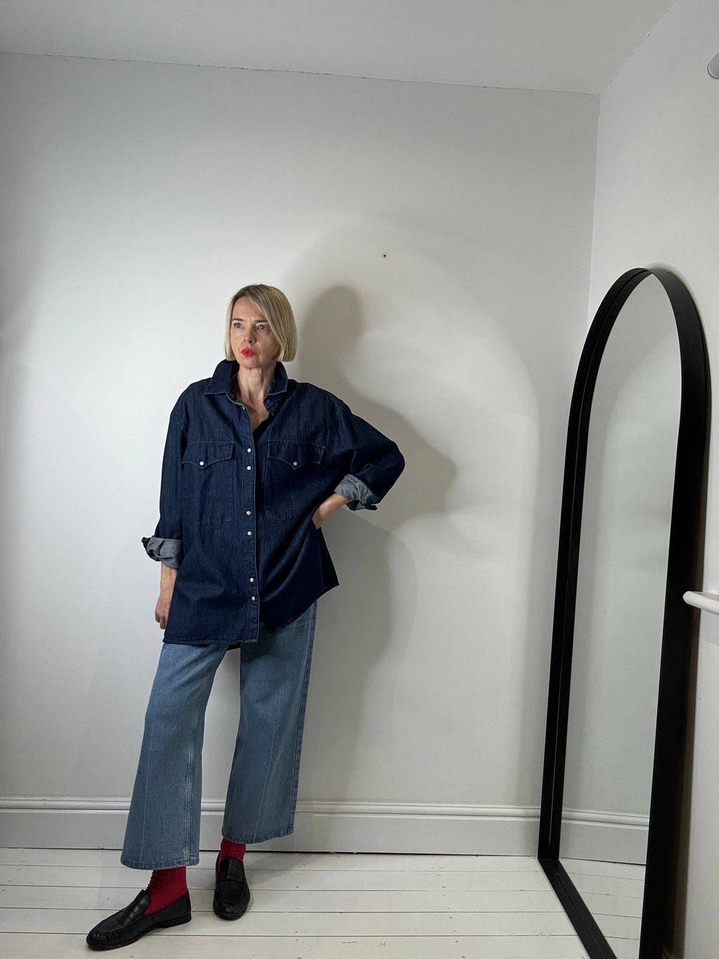 Dark denim shirt