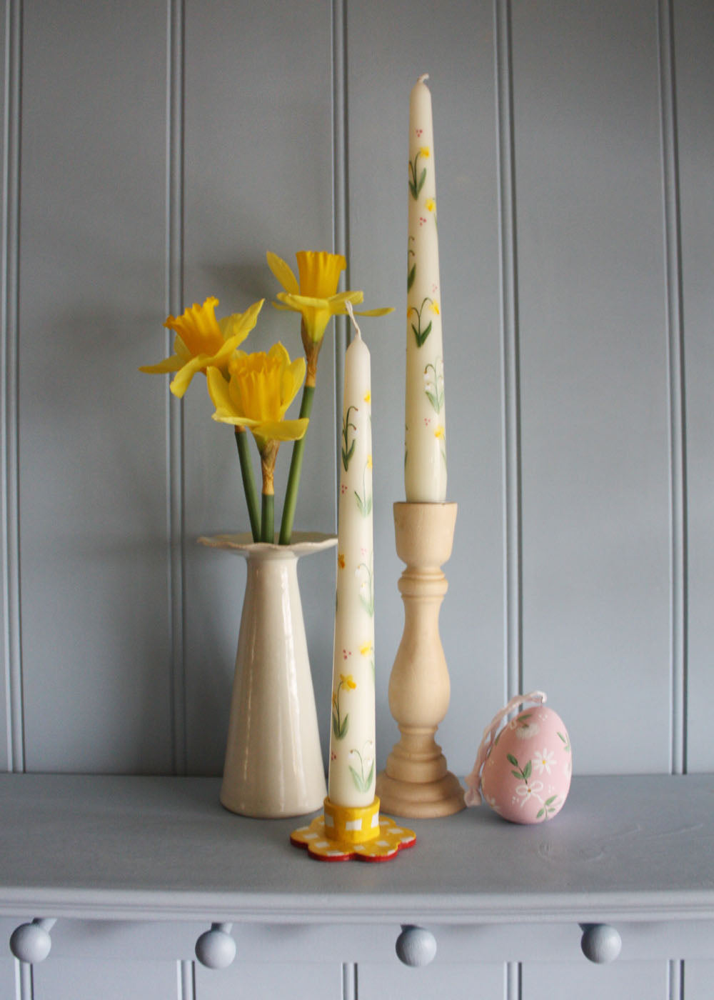 Tulips & daisies candle