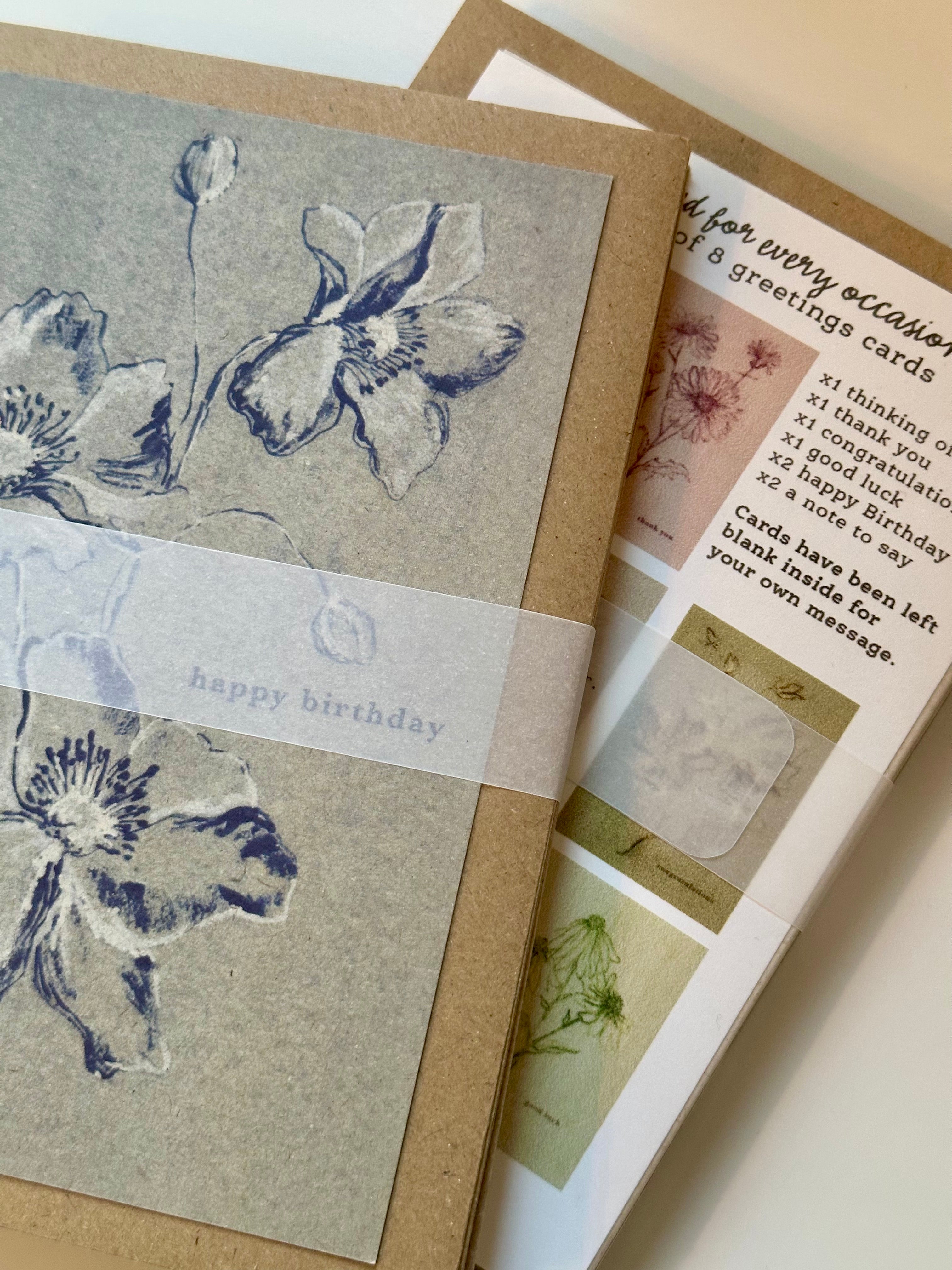 'A CARD FOR EVERY OCCASION' - PACK OF 8 GREETINGS CARDS
