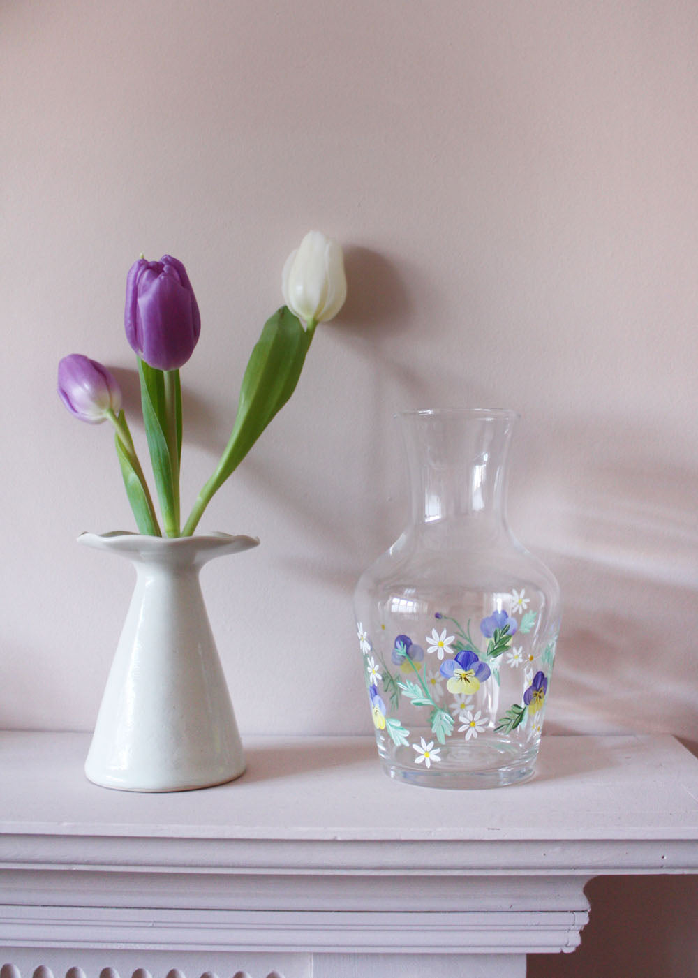 Pansy carafe & glass set