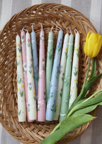 Forget me nots & bows candle