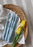 Forget me nots & bows candle