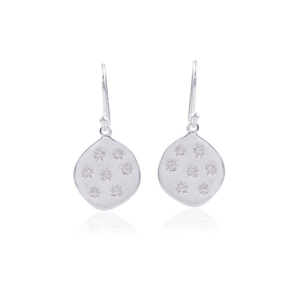 Stargazer Earrings in silver and Zirconia