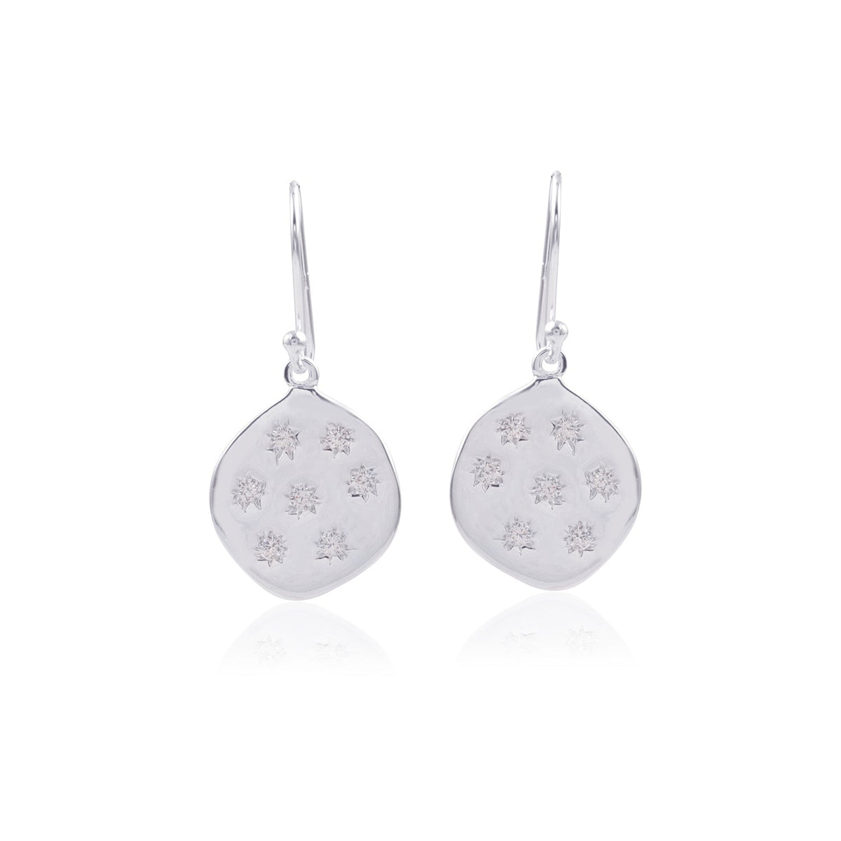 Stargazer Earrings in silver and Zirconia