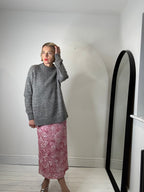 Sequin & applique ribbon skirt