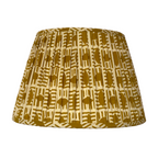Handmade Yellow Brick Block Printed Cotton Lampshade