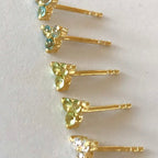 Clover Stud in Gold with Zirconia