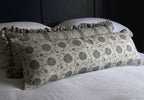 LUMBAR CUSHION ~ MOONPENNY/DAISY CHAIN FLAX FLOWER