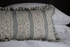 LUMBAR RUFFLE CUSHION ~ FAIRYLACE FLAX FLOWER