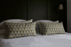 OBLONG CUSHION ~ BROADLEAF FLAX FLOWER/MOSS
