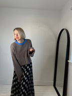 Polka dot pleated skirt