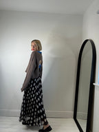 Polka dot pleated skirt
