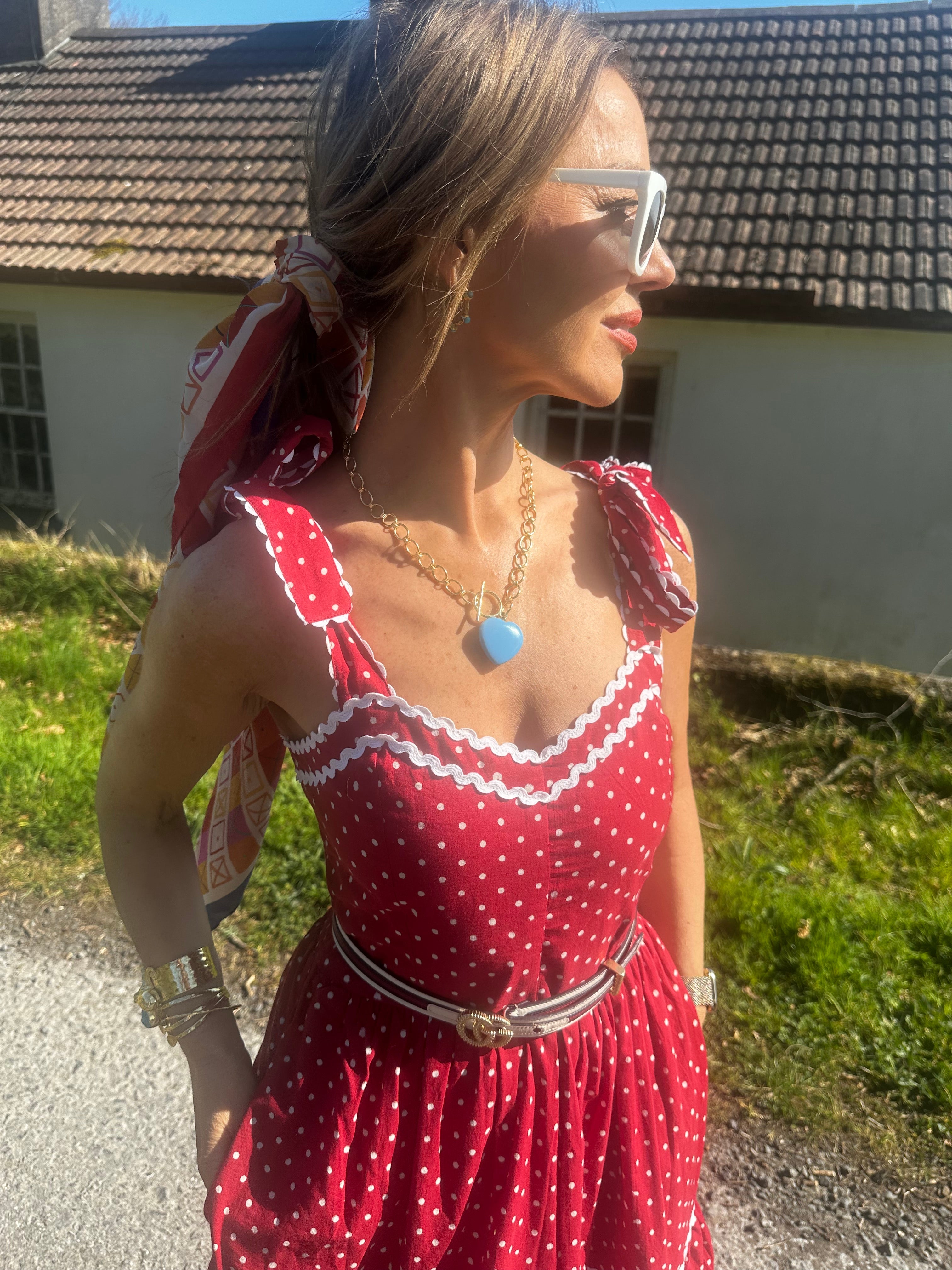 'AMORE' DRESS IN RED DOT