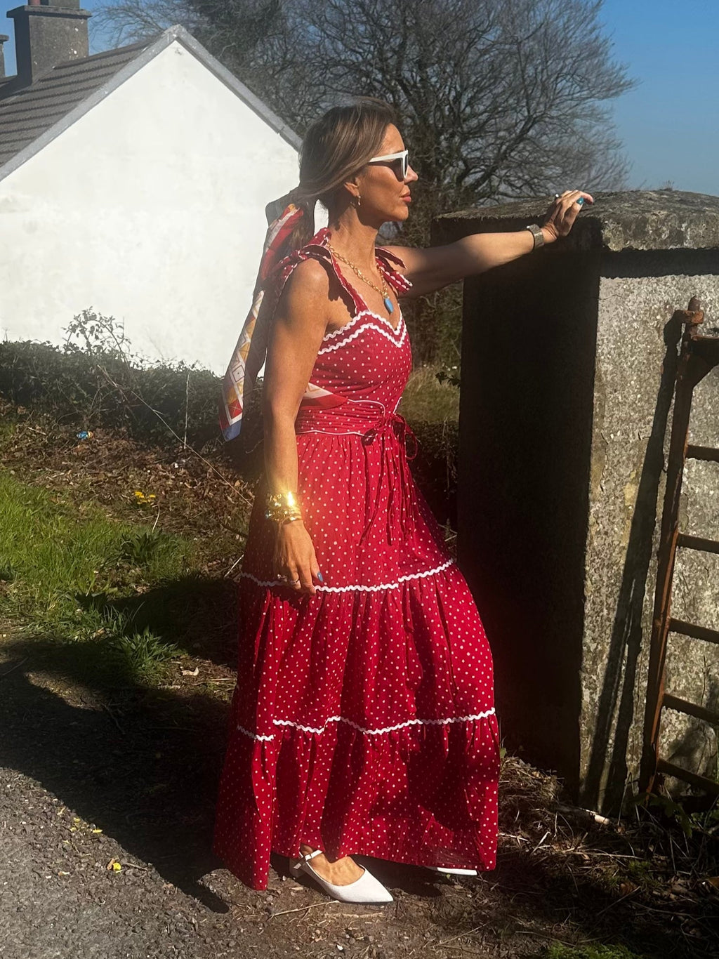 'AMORE' DRESS IN RED DOT