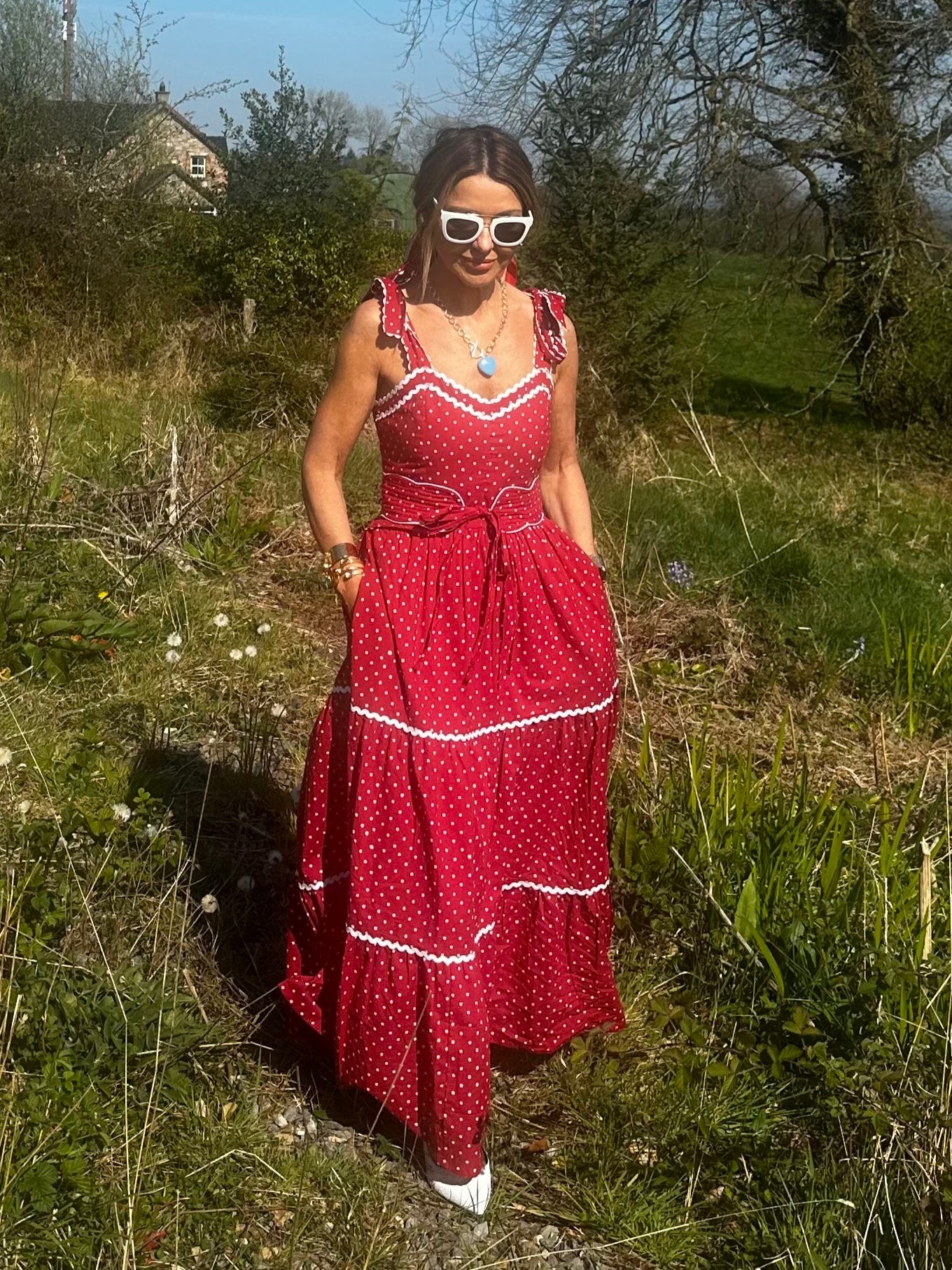 'AMORE' DRESS IN RED DOT