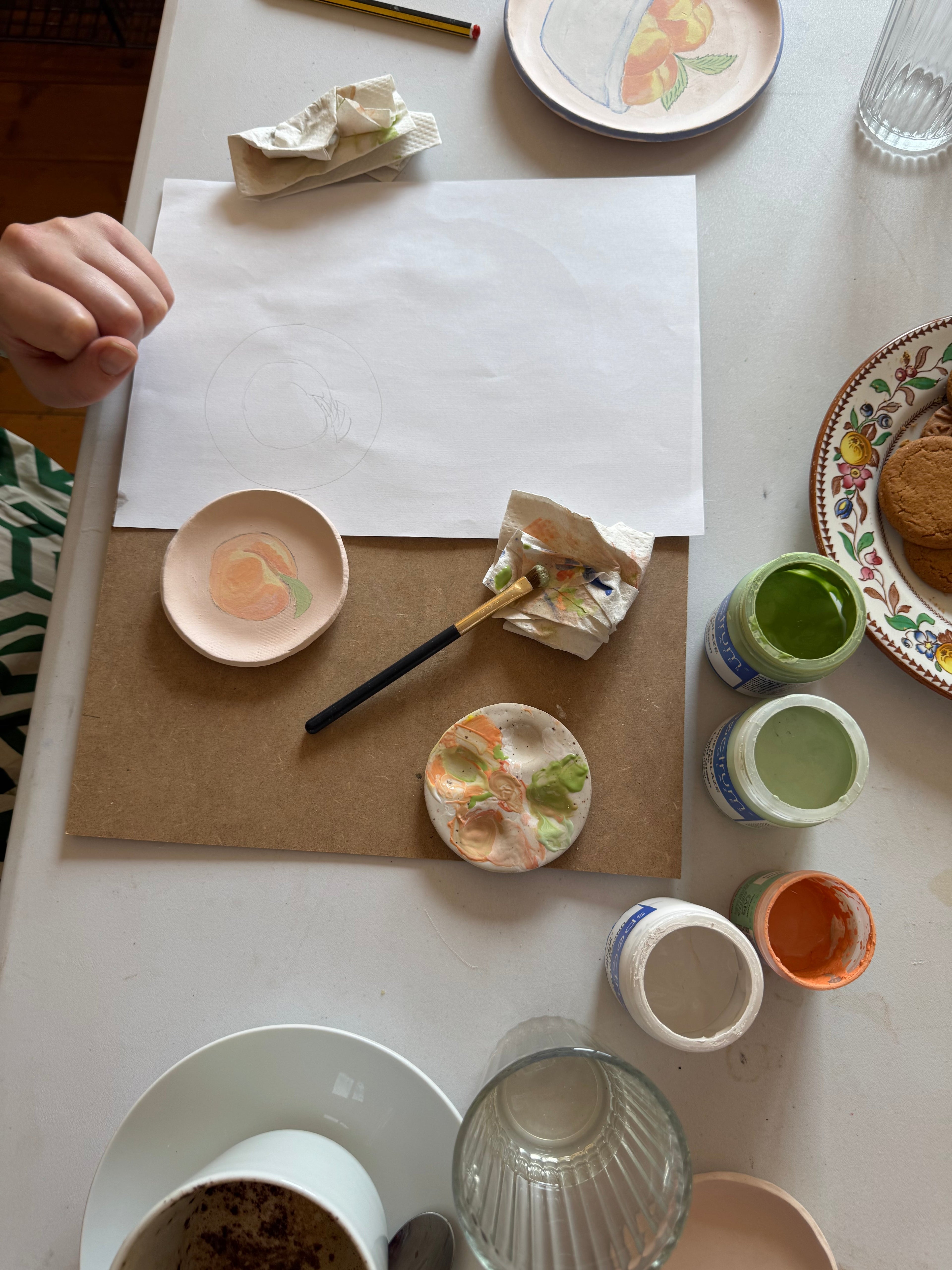 Ceramic Plate Decorating Workshop Morning in Stroud