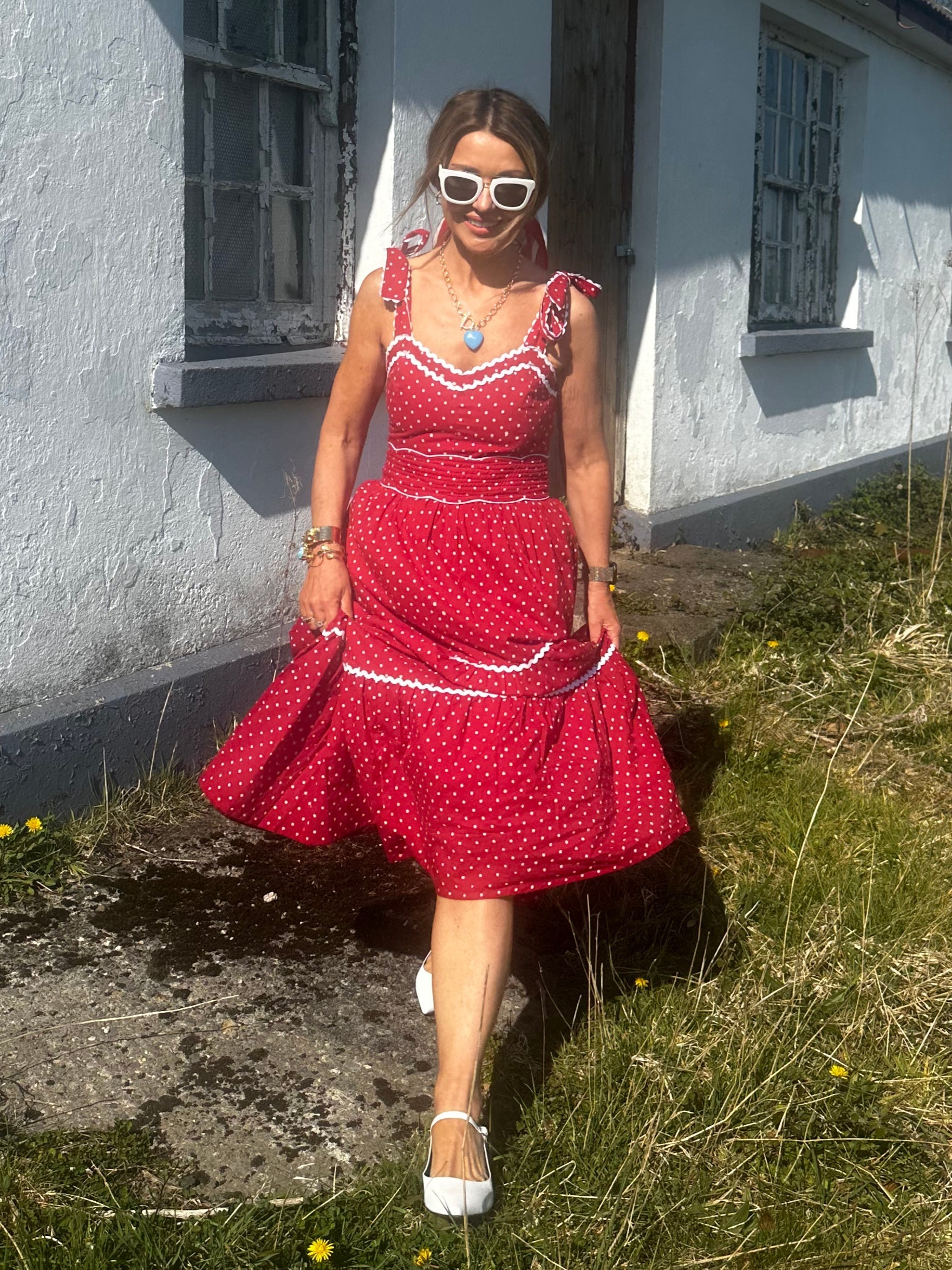 'AMORE' DRESS IN RED DOT