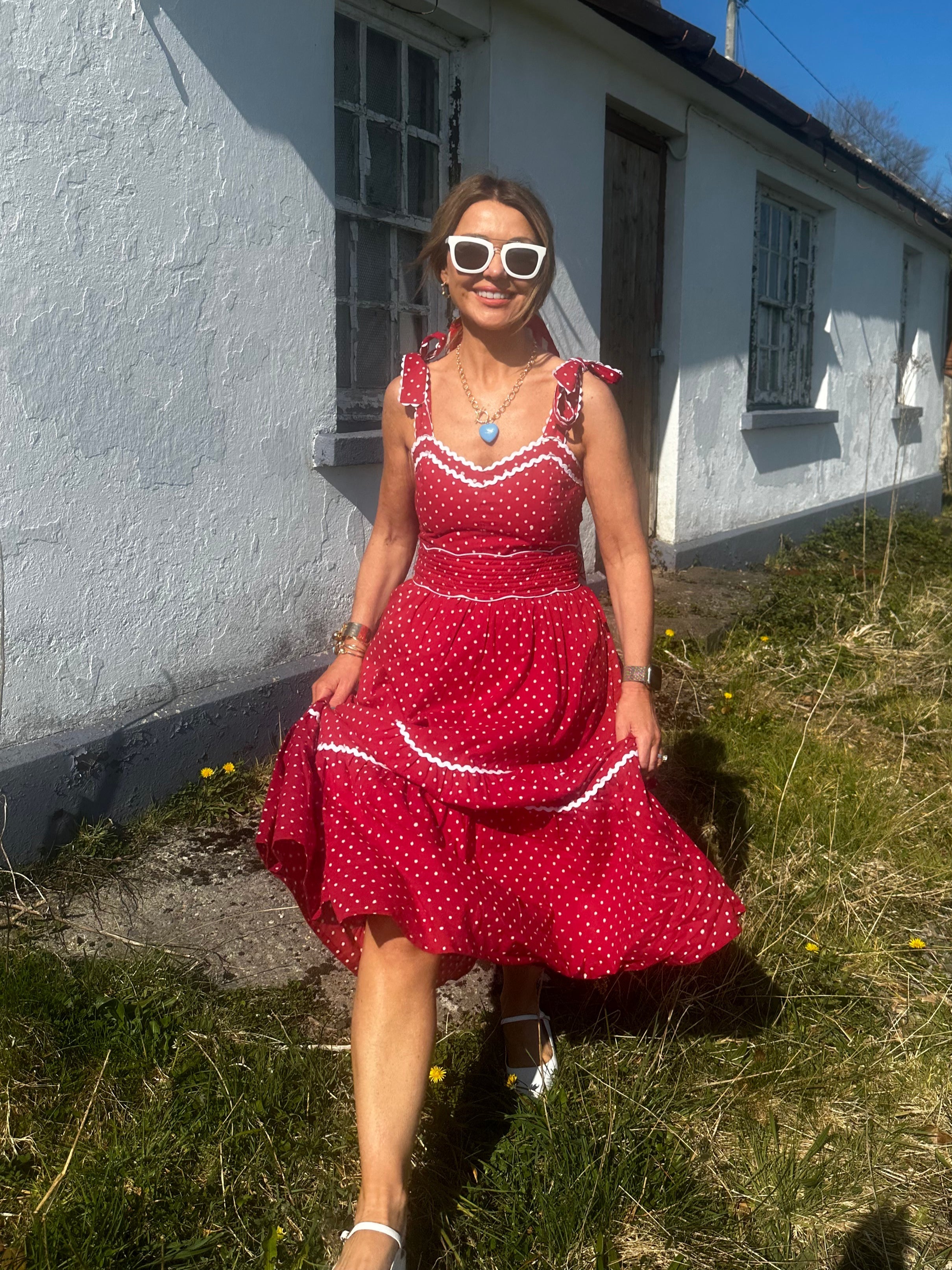 'AMORE' DRESS IN RED DOT