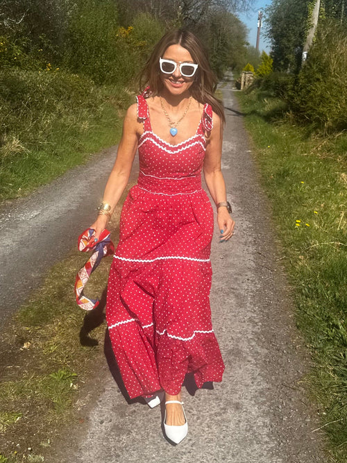 'AMORE' DRESS IN RED DOT