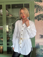 SARAH BUTE tie back cotton shirt