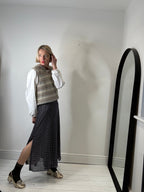 Polka dot midi skirt