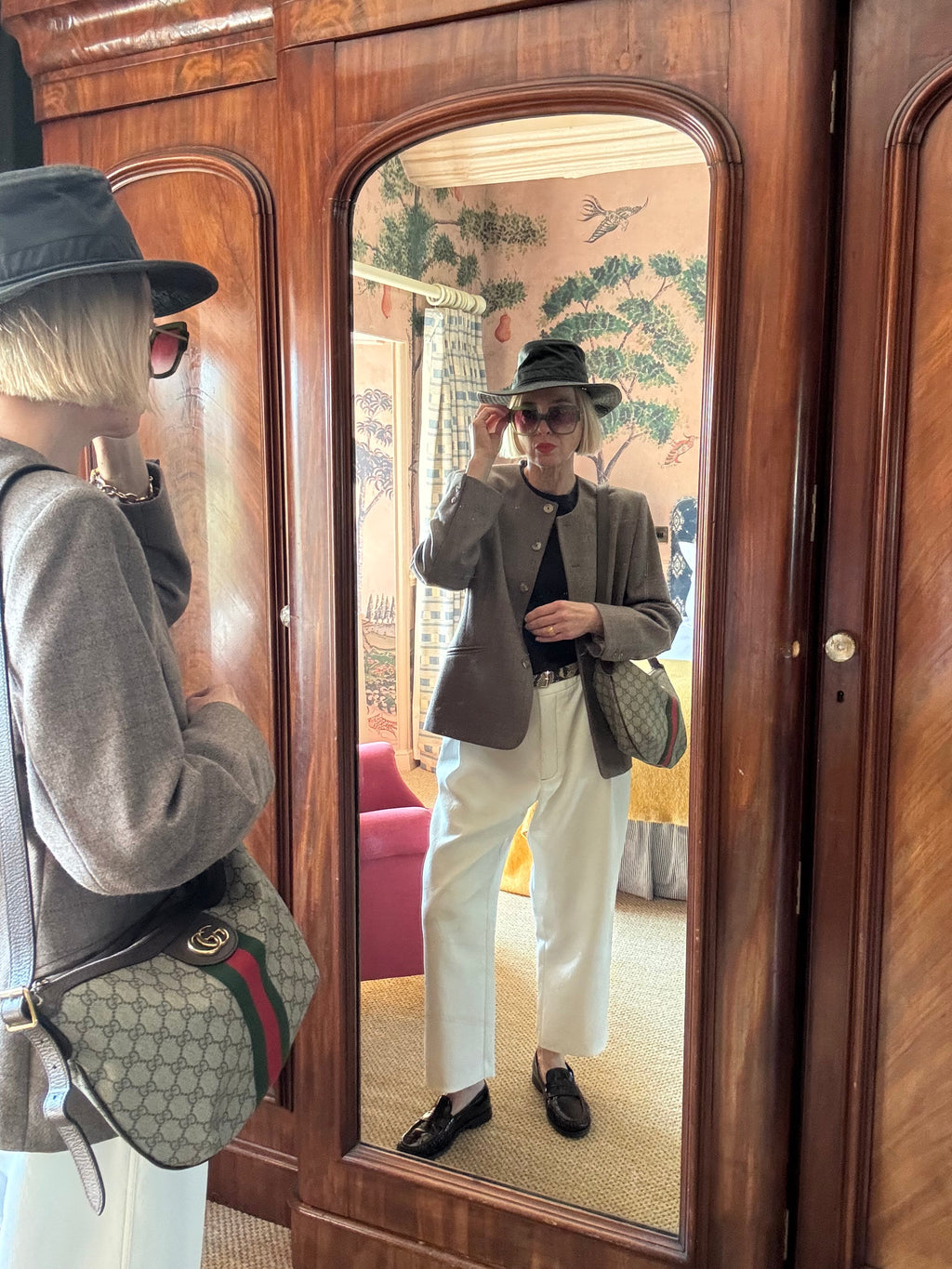 VINTAGE collarless jacket