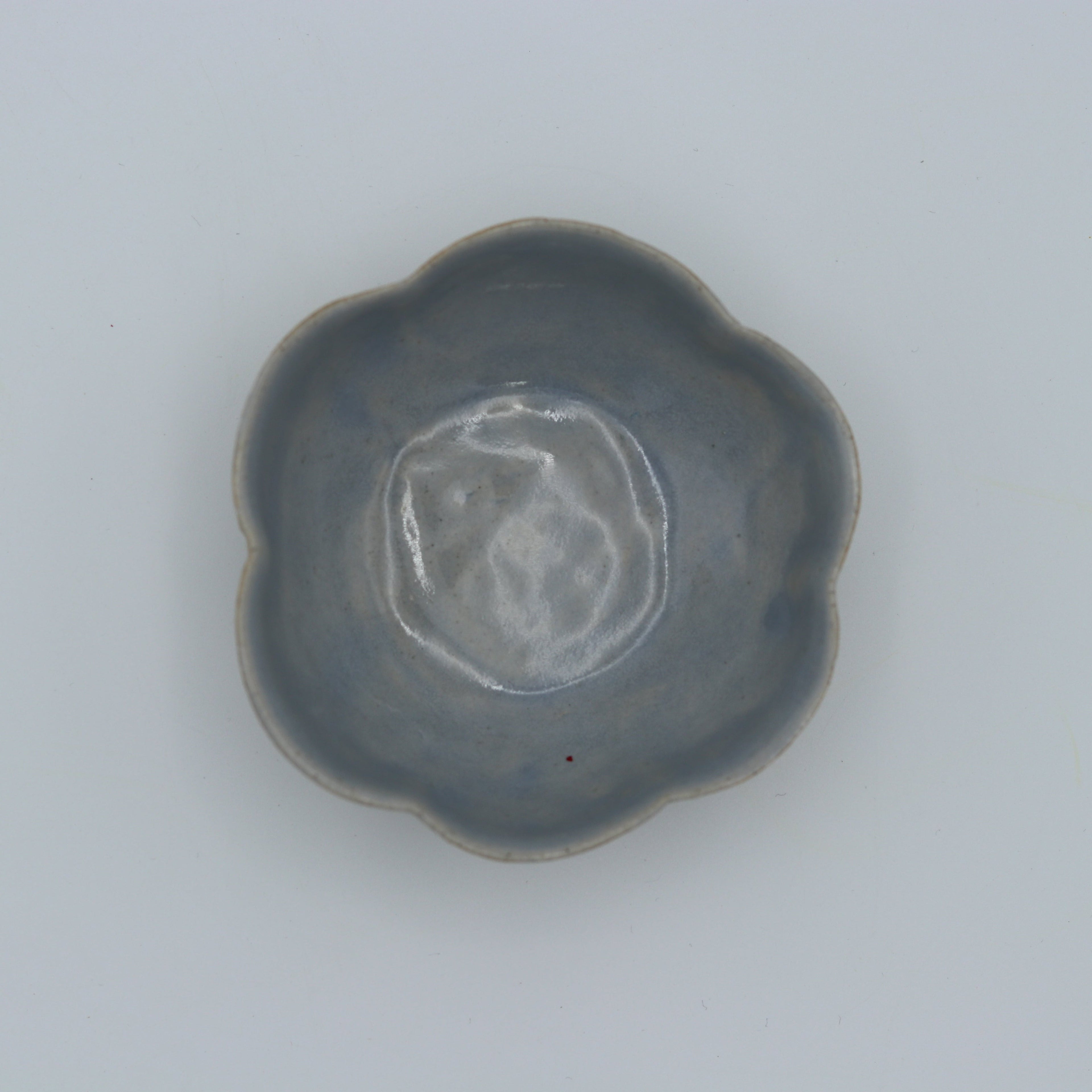 Pastel colour glazed ceramic flower shaped bowls