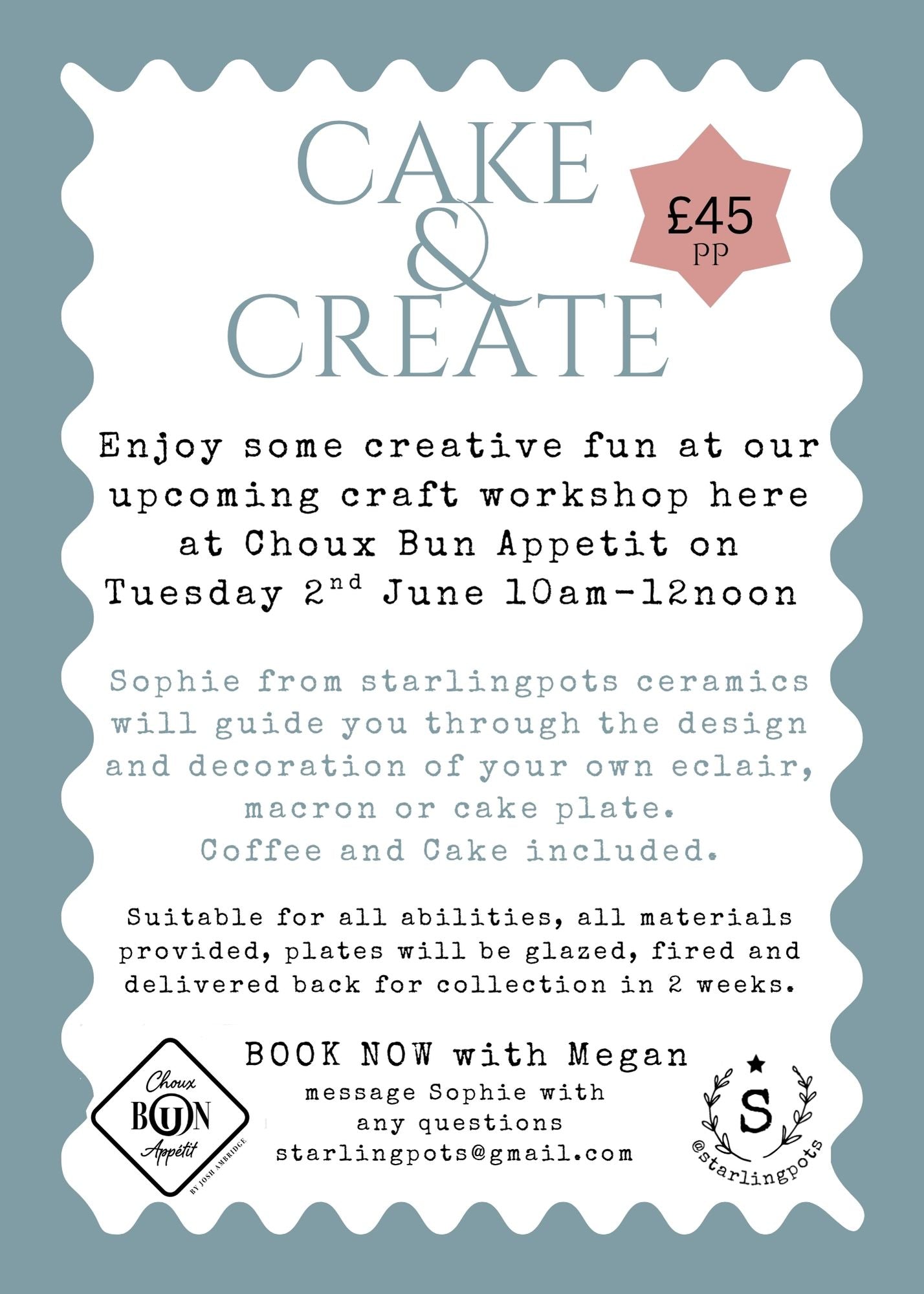 Ceramic Plate Decorating Workshop Morning in Stroud