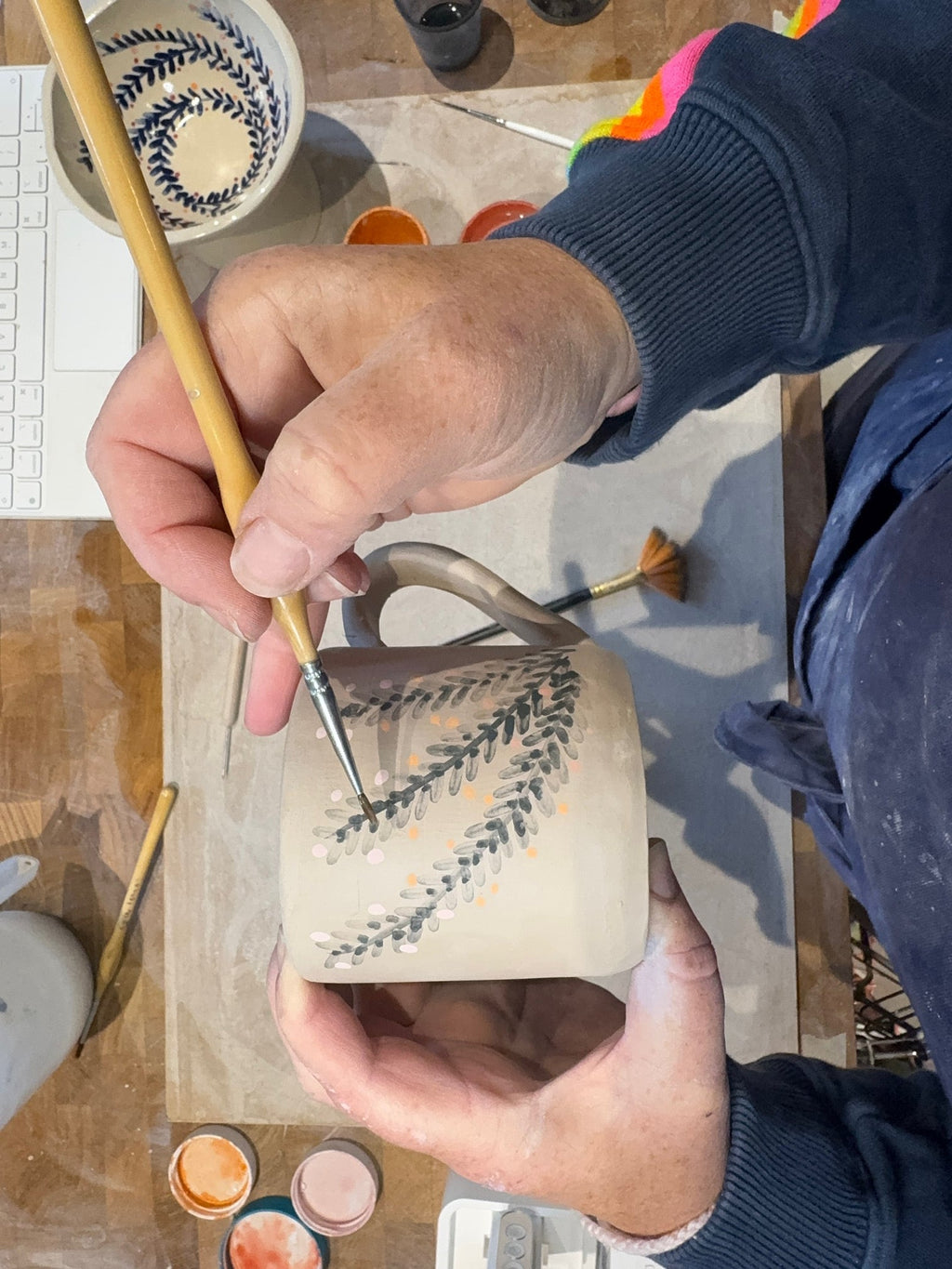 Pottery Mug Making Workshop Day in Nailsworth
