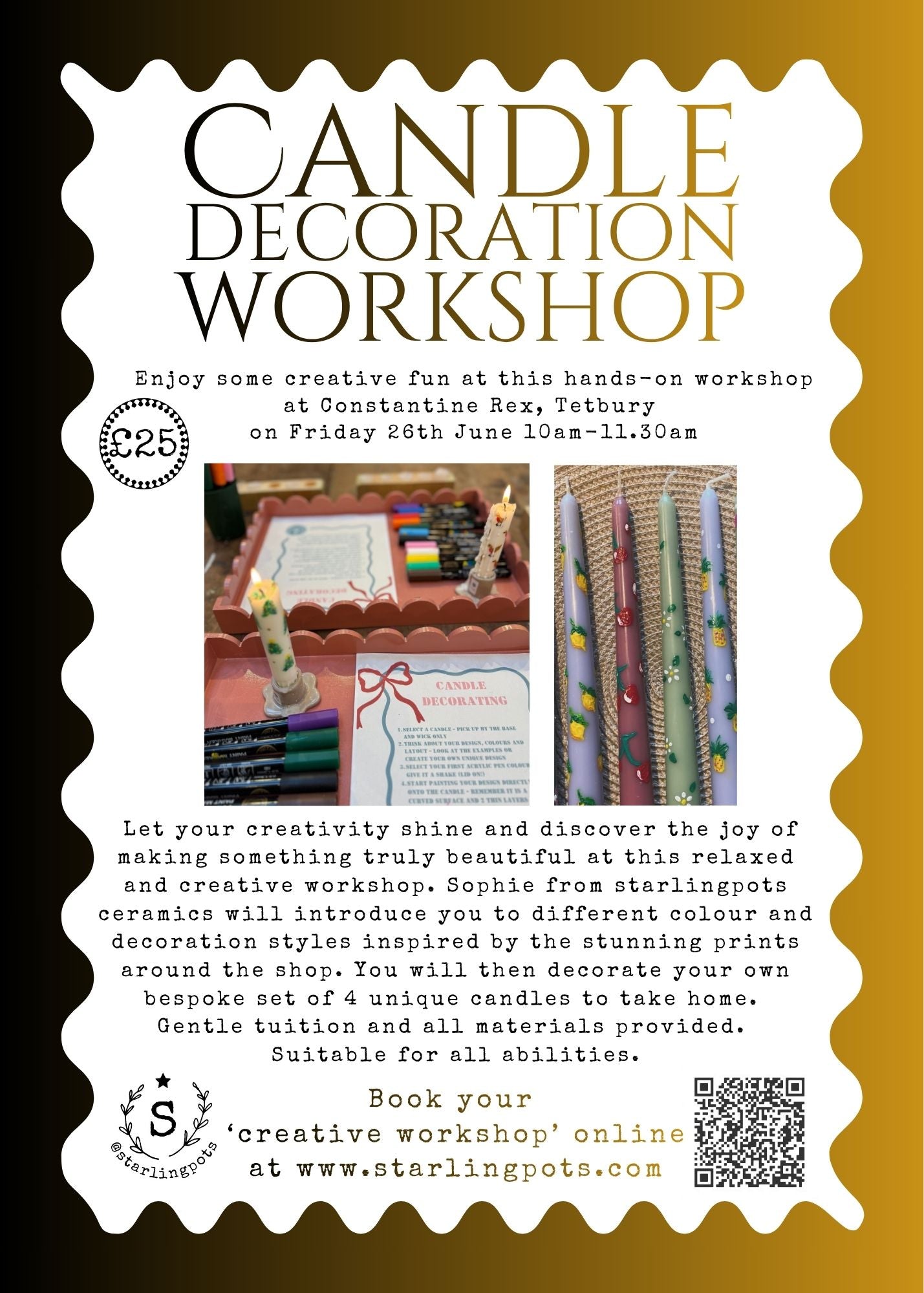 Creative Candle Decorating Workshop at Constantine Rex, Tetbury