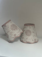 SCALLOP TRIM CANDLE CLIP LAMPSHADE ~ MOONPENNY PEACH BLOSSOM