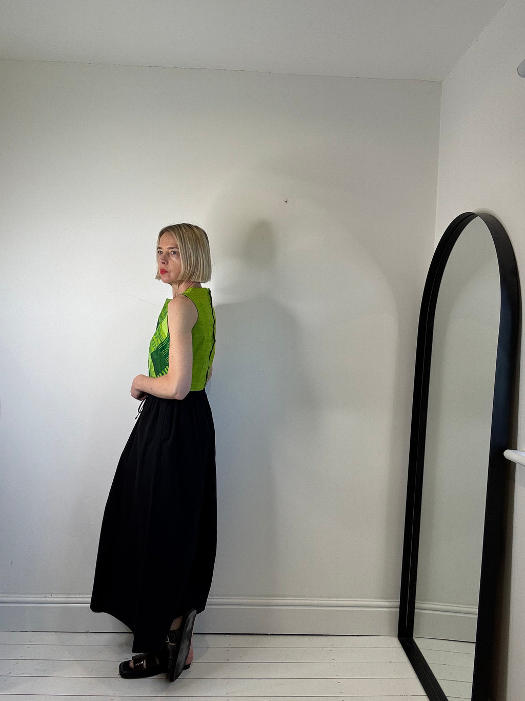 Cotton elasticated waist skirt