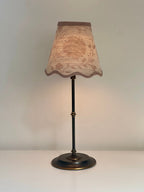 SCALLOP TRIM CANDLE CLIP LAMPSHADE ~ MOONPENNY PEACH BLOSSOM