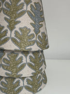 CANDLE CLIP LAMPSHADE ~ BROADLEAF FLAX FLOWER/MOSS