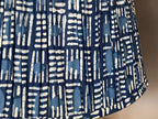 Handmade Indigo Brick Block Printed Cotton Lampshade