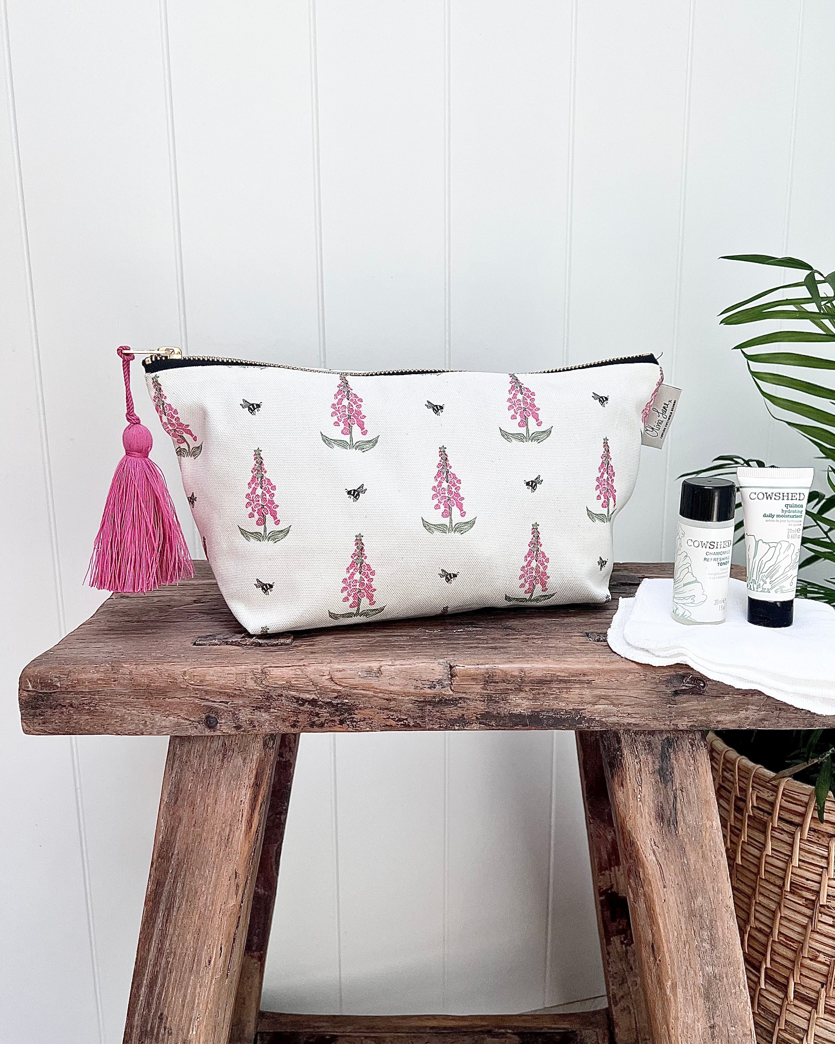 Washbag - 'Foxy Lady' Foxglove