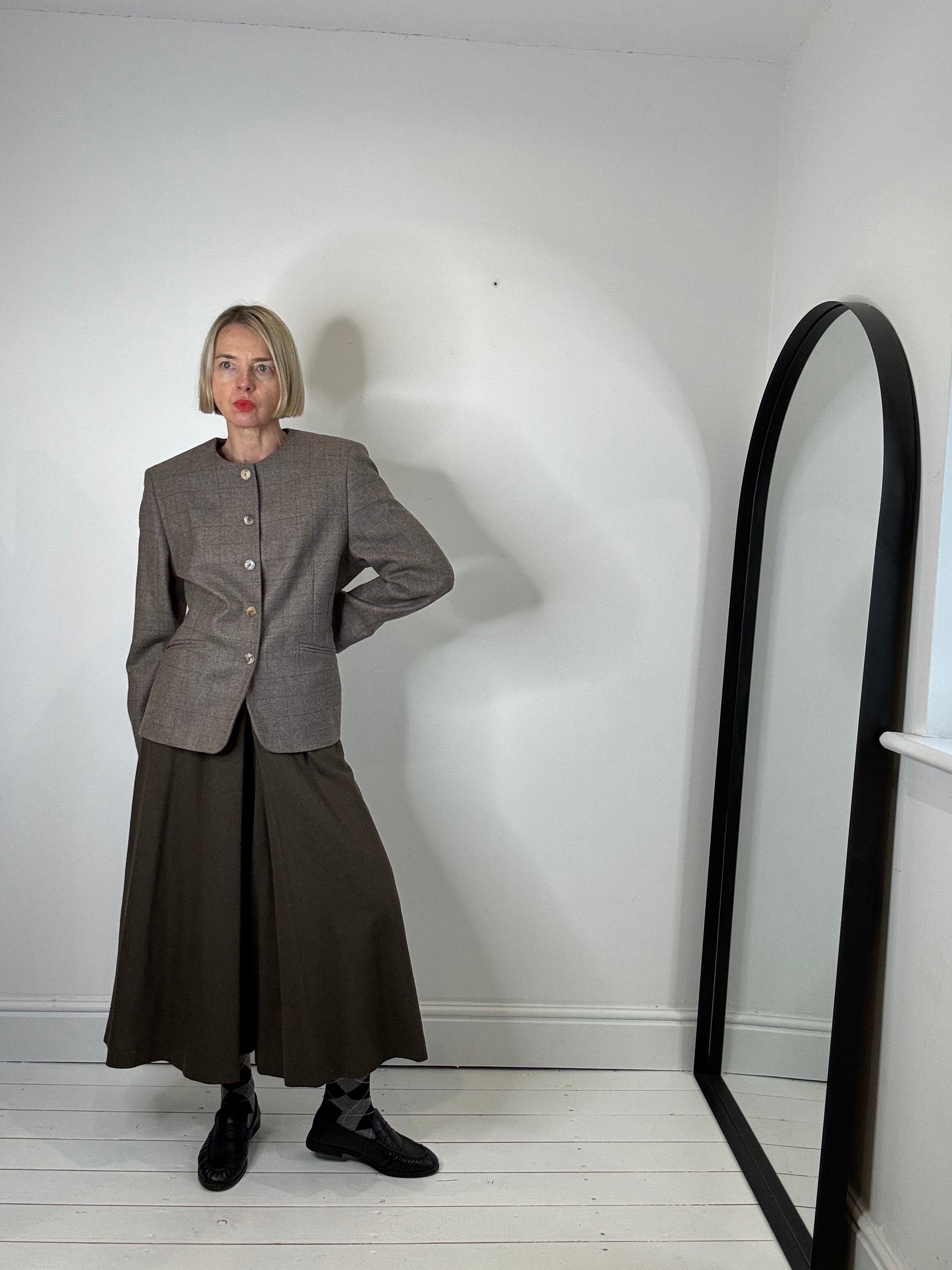 VINTAGE collarless jacket