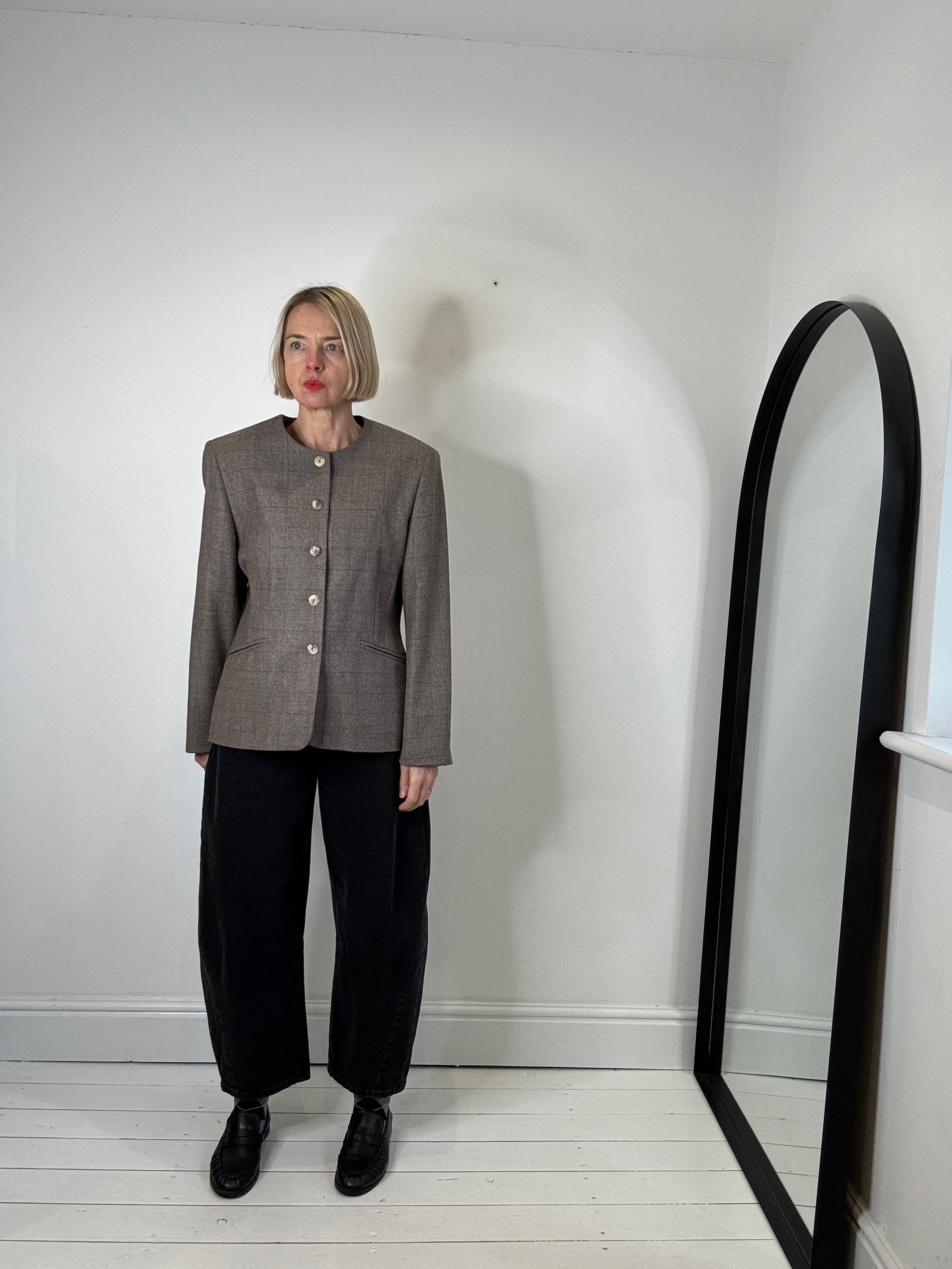 VINTAGE collarless jacket
